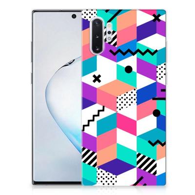 Samsung Galaxy Note 10 Plus | TPU Hoesje | Blokken Kleurrijk Samsung Galaxy Note 10 Plus | TPU Hoesje | Blokken Kleurrijk