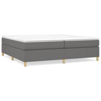 Boxspring met matras stof donkergrijs 200x200 cm - thumbnail