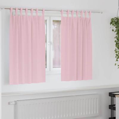 Gordijnen met gordijnen 2 pcs Babyroze Polyester