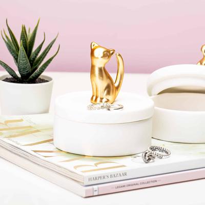 Porseleinen juwelendoosje - Kat Porseleinen juwelendoosje - Kat
