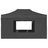Partytent inklapbaar met wanden 4,5x3 m aluminium antraciet - thumbnail