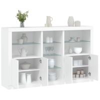 Dressoir met LED-verlichting 162x37x100 cm wit - thumbnail