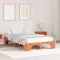 Bedframe Wasbruin 135 x 190 cm Massief grenenhout - thumbnail