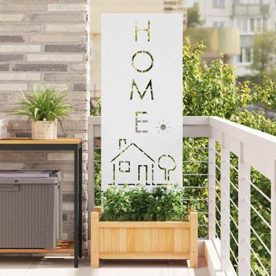 Tuin decoratief paneel Wit 50 x 140 cm Koudgewalst staal