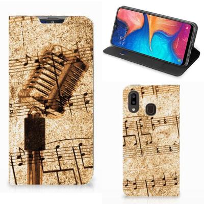 Samsung Galaxy A30 Stand Case Bladmuziek