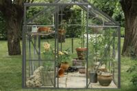 Royal Well Kate IV aluminium tuinkas 192x375 cm groengrijs- - Veiligheidsglas- Royal Well - thumbnail