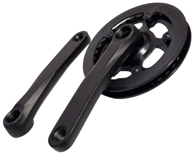 Lasco crankset 32t 155mm dubbele beschermrand zwart