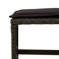 11-delige Tuinset met kussens poly rattan zwart - thumbnail