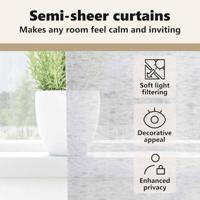 VidaXL Voile gordijn 2 pcs lichtgrijs 175 x 140 cm polyester - thumbnail