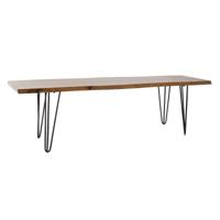 Bank DKD Home Decor 160 x 46 x 46 cm Natuurlijk Zwart Lichtbruin Alpino - thumbnail