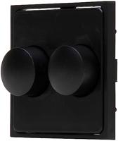 KOPP - Afdekplaat/Centraalplaat - Athenis HK07 - DUO Dimmer - Mat Zwart - thumbnail