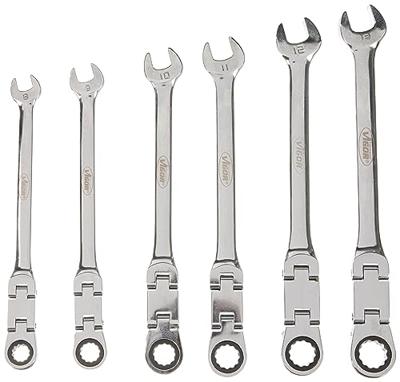 Vigor V6752/12 V6752/12 Ringratelsteeksleutel met scharnier Sleutelbreedte (metrisch) 8 - 19 mm