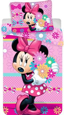 Disney Minnie Mouse Dekbedovertrek Bloemen - Eenpersoons - 140 x 200 cm - Katoen Disney Minnie Mouse Dekbedovertrek Bloemen - Eenpersoons - 140 x 200 cm - Katoen
