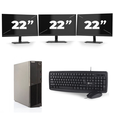 Lenovo ThinkCentre M82 SFF - Intel Core i5-3e Generatie - 8GB RAM - 256GB SSD - Windows 10 + 3x 22 inch Monitor Lenovo ThinkCentre M82 SFF - Intel Core i5-3e Generatie - 8GB RAM - 256GB SSD - Windows 10 + 3x 22 inch Monitor