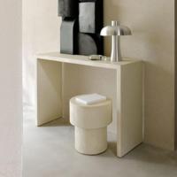 Ethnicraft Sidetable 'Elements' Microcement, 120cm, kleur Off White - thumbnail