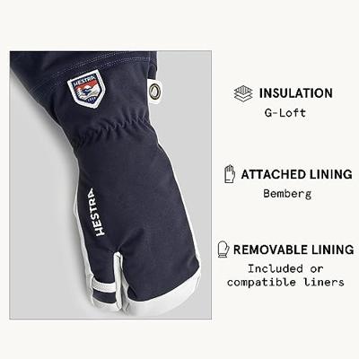 Hestra Army Leather Heli Ski 3 Vinger Handschoen navy 12
