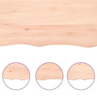 VidaXL Wastafelblad 80x50x2 cm onbehandeld massief hout - thumbnail