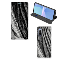 Book Wallet Case Sony Xperia 10 III Boomschors Grijs - thumbnail