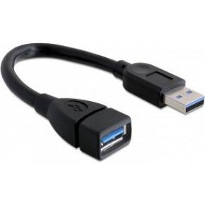 Delock 82776 Verlengkabel USB 3.0 Type-A male > USB 3.0 Type-A female 15cm zwart Delock 82776 Verlengkabel USB 3.0 Type-A male > USB 3.0 Type-A female 15cm zwart