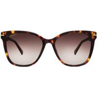 Polar zonnebril Gold 105 dames cat. 4 wayfarer donkerbruin - thumbnail