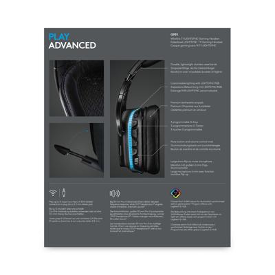 Logitech-G G935 Lightsync Draadloos Zwart