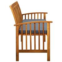 Tuinbank met kussen 147 cm massief acaciahout - thumbnail