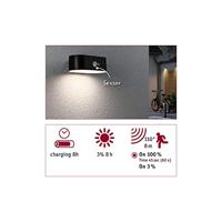 Paulmann 94571 Ayda Wandlamp op zonne-energie Energielabel: G (A - G) 5.5 W Warmwit Zwart - thumbnail