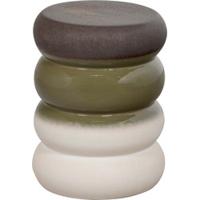 vtwonen Bijzettafel 'Bulb' Keramiek, kleur Groen Melange - thumbnail