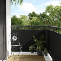 VidaXL Balkonscherm 300x90 cm poly rattan zwart - thumbnail