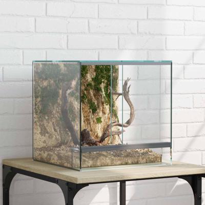 VidaXL Terrarium met opslag doorzichtig 30 x 30 x 30 cm glas