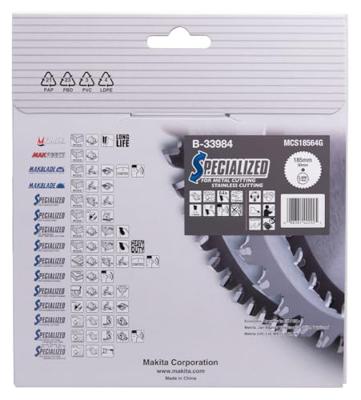 Makita Accessoires Cirkelzaagblad RVS 185x30x1,6 64T 0g - B-33984