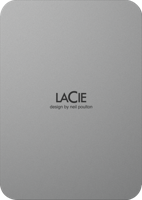 LaCie Mobile Drive 2TB v2 USB-C Moon Silver w/Rescue - thumbnail