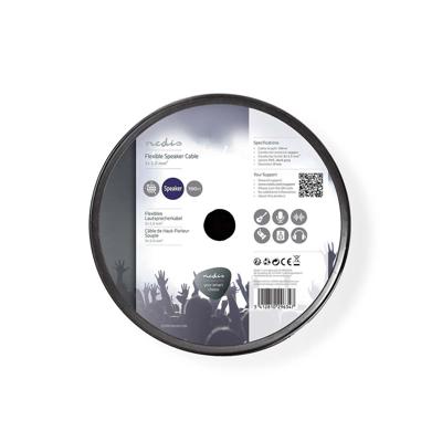 Speaker-Kabel | 2x 2.50 mm² | Koper | 100.0 m | Rond | PVC | Donkergrijs | Rol