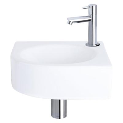 Fonteinset Differnz Cleo 30x30x10 cm Keramiek Wit Met Kraan Recht Chroom Differnz