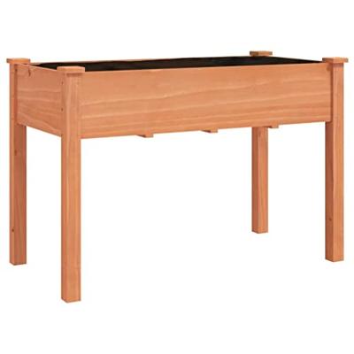 Plantenbak met voering 118x59x76 cm massief vurenhout bruin Plantenbak met voering 118x59x76 cm massief vurenhout bruin