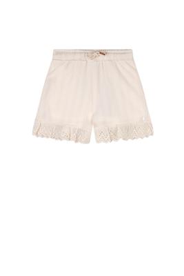 NoNo zomer short meisjes - ivoor wit - jersey - Sara