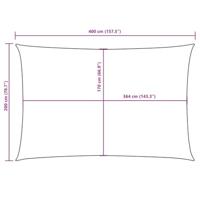 VidaXL Zonnescherm rechthoekig 2x4 m oxford stof crèmekleurig - thumbnail