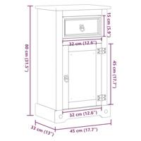 Badkamerkast Corona 45x33x80 cm massief grenenhout - thumbnail