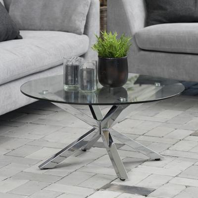Bendt Ronde Salontafel 'Line' Chroom, 82cm Bendt Ronde Salontafel 'Line' Chroom, 82cm