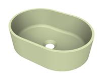 Arcqua Case waskom - ovaal - 40x28cm - mat pastel groen WAS709134 - thumbnail