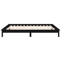 Bedframe LED massief hout zwart 120x190 cm 4FT Small Double - thumbnail