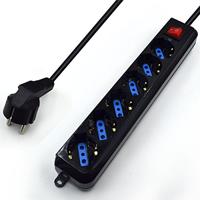 Stopcontactenstrip 6 Tomas met Interruptor Ewent EW3924 Schuko - thumbnail