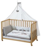 roba Babybed Room Bed 60 x 120 cm (Jumbo Twins grijs, Naturel) - thumbnail