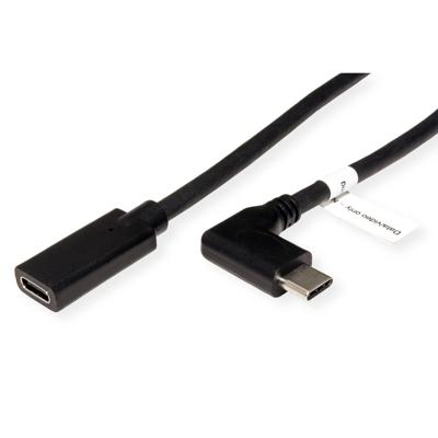 ROLINE Type C Video Kabel, USB-C (DP Alt Mode) Extension Kabel C-C, M/F, zwart, 2 m