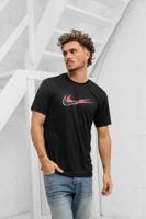 Nike Swim Stacked Swoosh Hydroguard T-Shirt Heren Zwart - Maat M - Kleur: Zwart | Soccerfanshop - thumbnail
