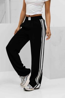 Malelions Studio Loose Fit Broek Dames Zwart/Wit - Maat XL - Kleur: WitZwart | Soccerfanshop