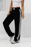 Malelions Studio Loose Fit Broek Dames Zwart/Wit - Maat XL - Kleur: WitZwart | Soccerfanshop - thumbnail