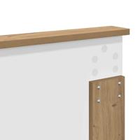Bedframe met hoofdeinde Artisan Eiken 120 x 190 cm Bewerkt hout - thumbnail
