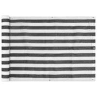 VidaXL Balkonscherm hdpe 75x400 cm antraciet en wit - thumbnail