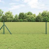 VidaXL Afrasteringspaal groen 50 x 0,4 m (13 mm gaas) staal en pvc - thumbnail